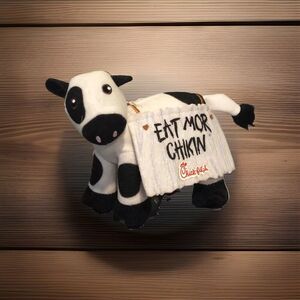 Chick Fil A Eat Mor Chickin Plush Cow Stuffed Toy 6" Advertising Collectible